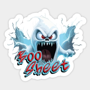 Boo Sheet Angry Ghost Sticker